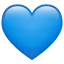 Emoji Cœur Bleu U+1F499