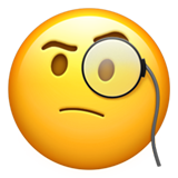 Visage avec un monocle