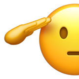 Visage qui fait un salut militaire