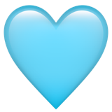 Cœur bleu clair