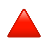 Triangle rouge pointant vers le haut