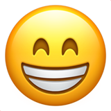 Visage souriant aux yeux rieurs