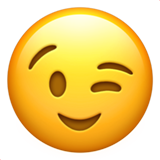 Visage faisant un clin d’œil