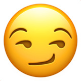 Visage avec un sourire malin